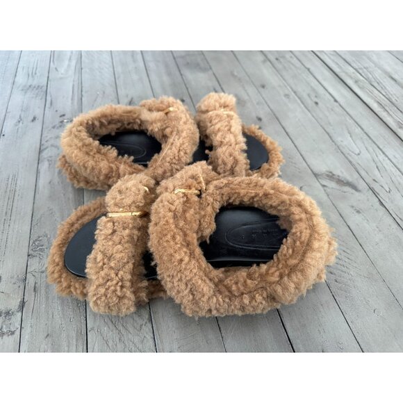 Marni Brown Shearling Sandal Size 40 - Picture 5 of 6